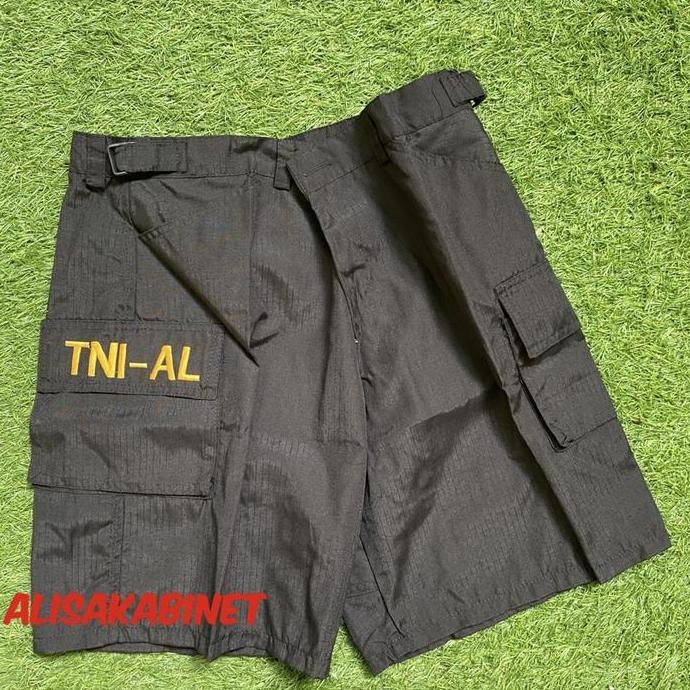 Ready Stock Celana Pendek Lari Hitam Tni Al