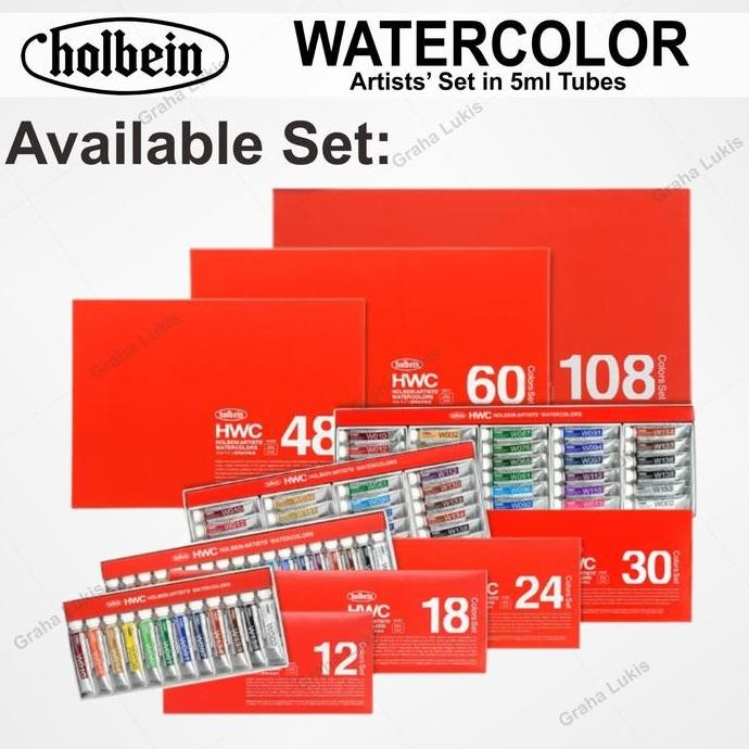 

ready !!! Holbein Artists Watercolors Complete Set of 24 Colors W405