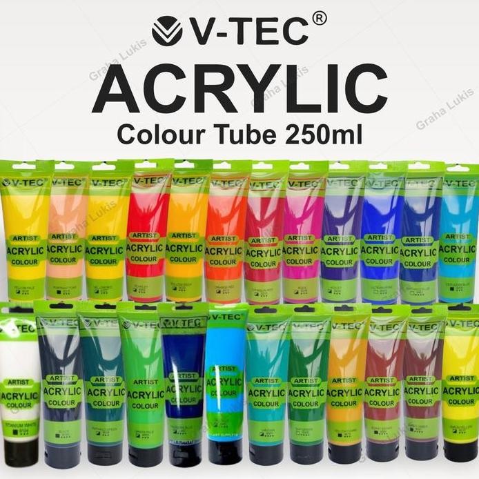 

ready !!! V-TEC Artist Acrylic Paint 250ml / Cat Akrilik V-TEC 250ml