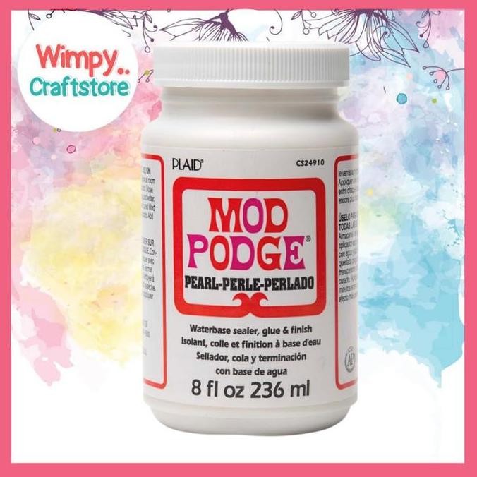 

ready !!! Mod Podge PEARL Repack size Varnish Pelapis Pearl Metallic