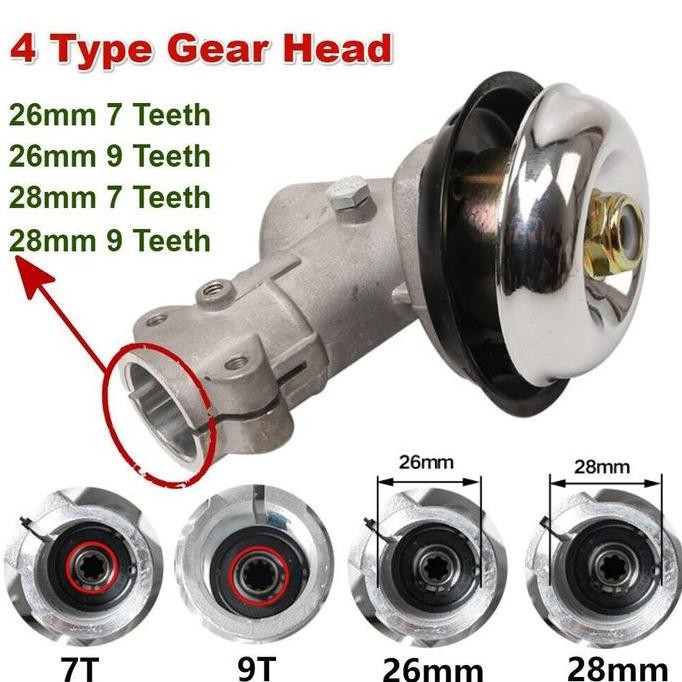 baru Kepala Pisau Mesin Potong Rumput 9 Gear Case Kepala Pisau Bagian Mesin Pemotong Rumput gear cas