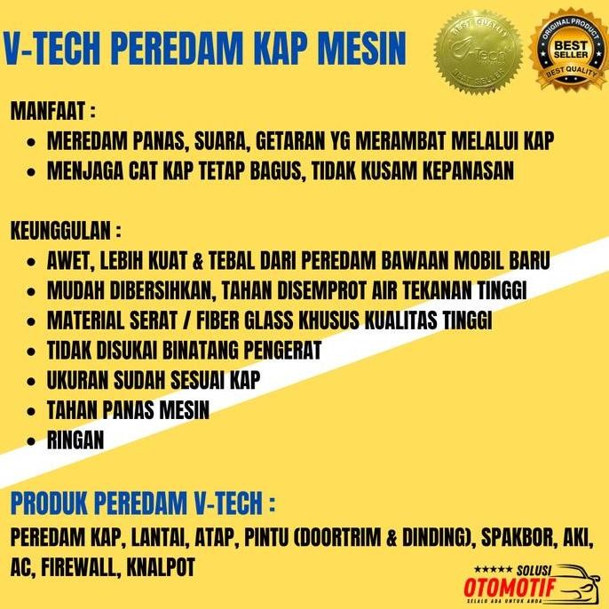 MAZDA BT50 BT 50 Peredam Panas Kap Mesin Aksesoris Mobil VTECH Ori murah