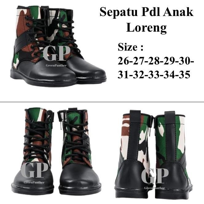 Tersedia SEPATU PDL / PDH ANAK TERBARU RESLETING SEPATU PROFESI ANAK POLISI LORENG DAMKAR MURAH LAKI
