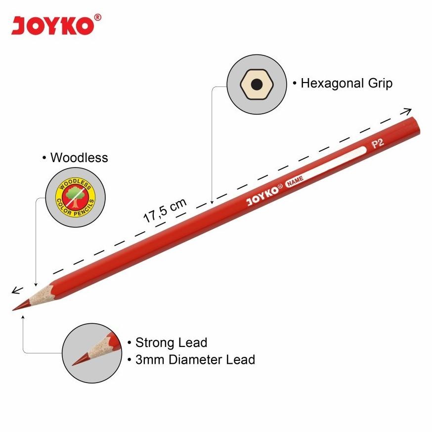 

Murah Meriah Big Sale!!! Gd-90 Joyko Pensil 12/24/36 Warna Woodless Color Pencils Hexagonal Grip Original Viral