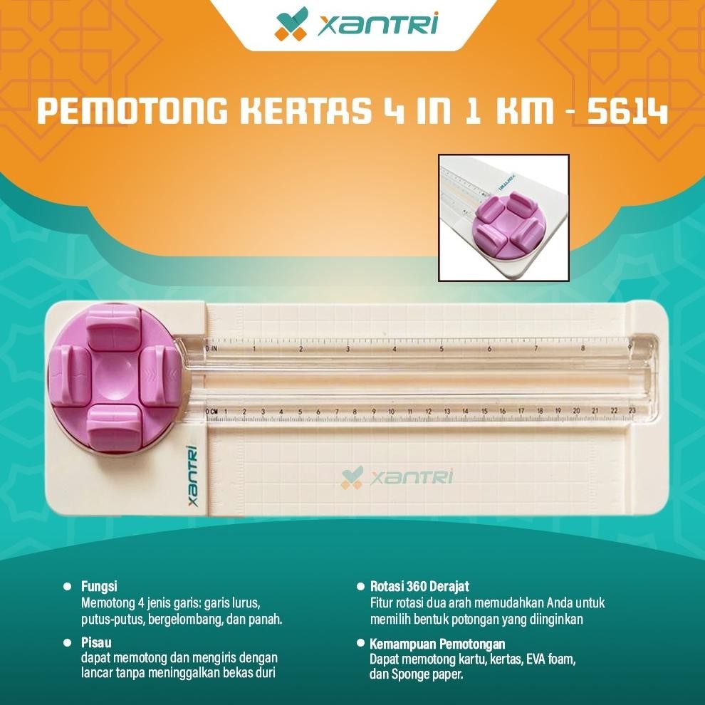 

4 in 1 Paper Trimmer Pemotong Kertas A4 KM - 5614