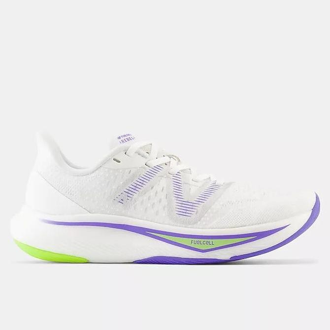 Diskon New Balance Fuelcell Rebel V3 Womens Running Shoes - White With Thirty