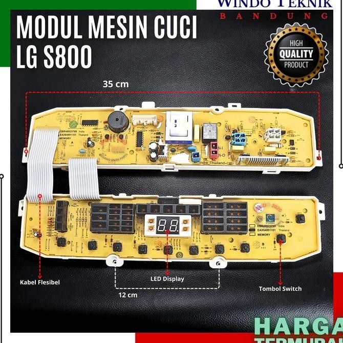 MODUL PCB MESIN CUCI LG WF H700PC WF L700TC WF H777TC soket 6 EBR3558