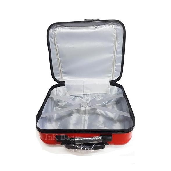 Koper Fiber Polo Twin 18 Inch Kabin - Bahan Abs Fiber, Kunci Angka, 4 Roda 360 Derajat