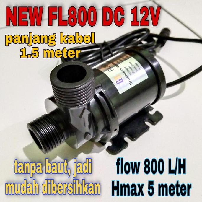 Pompa Air Celup Mini Fl800 Dc 12V Hidroponik Pompa Aquarium