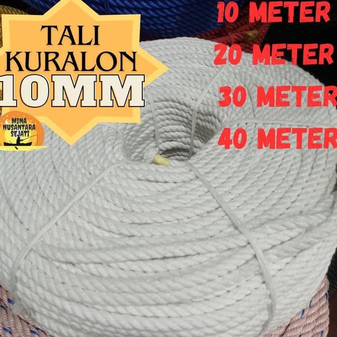 Tali tambang kain 10mm kuralon / tali tambang kain putih LY