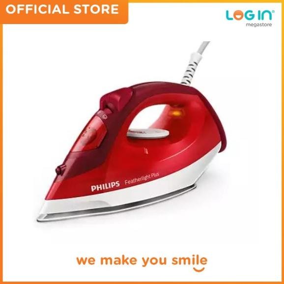 PHILIPS SETRIKA UAP L STEAM IRON 800 WATT 160 ML GC1424/45 RED