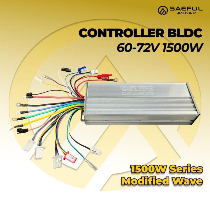 Sale Kontroler Sepeda Listrik 48V 60V 64V 72V 84V 1500W Sparepart Controller Motor Brushless Sensorl