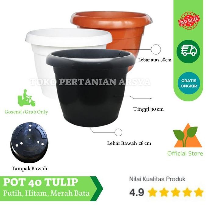 Pot Tanaman 40 cm / Pot Bunga 40 cm / Pot Ukuran Besar