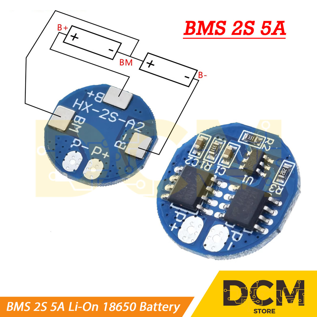 Lithium Battery 18650 BMS 2S 5A Charger BMS Protection Board li-ion