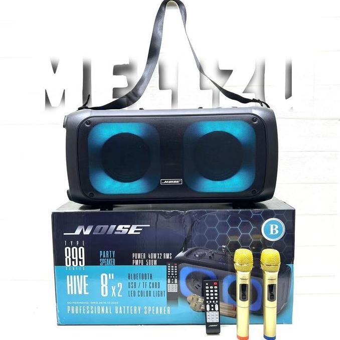 Speaker Portable Wireless Noise 899 B Hive Original 8 Inch X2Bluetooth New Stok