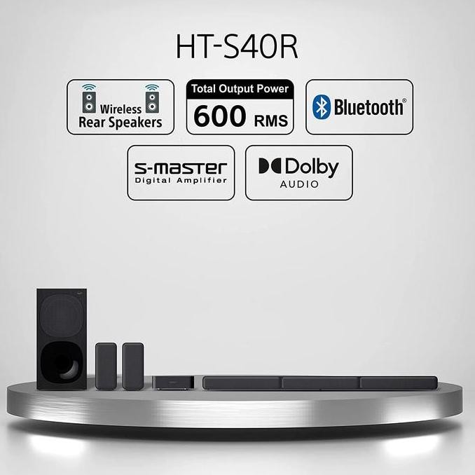 Sony Soundbar Ht-S40R / Ht S40R / Hts40R / Ht-S40R Home Cinema 5.1Ch New Stok