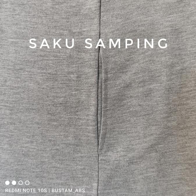 DASTER WANITA DEWASA BAHAN KAOS POLOS TANGAN PENDEK SAKU SAMPING