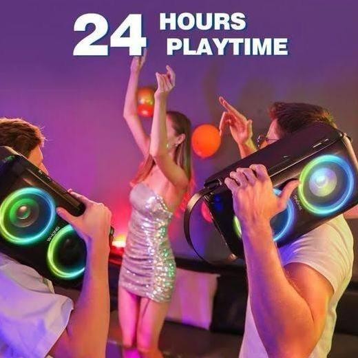 Speaker Karaoke Portable Bluetooth Wireless W-King Wking T9 Microphone New Stok