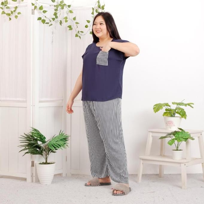 PIYAMA PDPJ JUMBO BABYDOLL CP JUMBO SETCEL JUMBO VIRAL BIG SIZE CELANA RAYON VISCOSE BAJU WANITA PAN