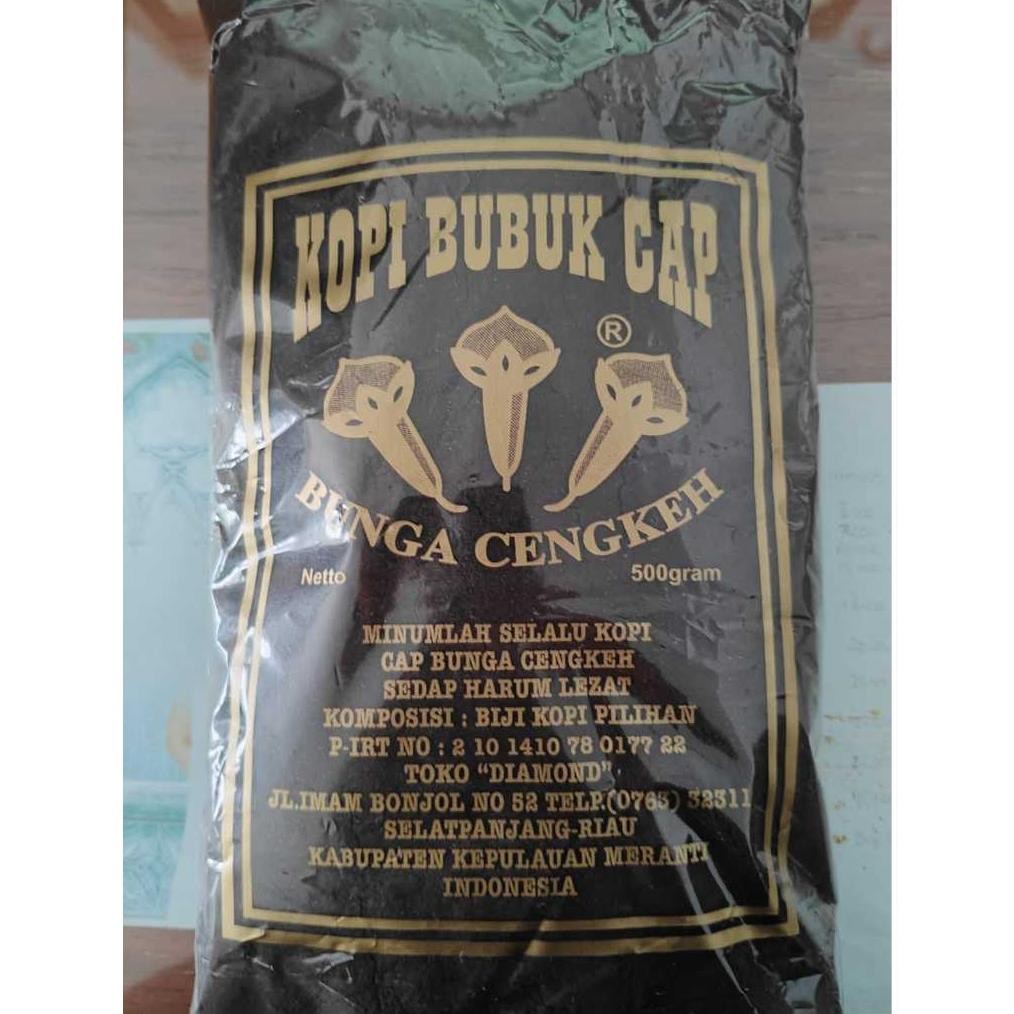 

NEW!!! Kopi Bubuk Cap Bunga Cengkeh Asli Selat Panjang 500gram