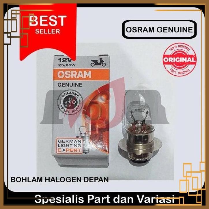 [LGM] GENUINE OSRAM BOHLAM PIJAR LAMPU DEPAN MOTOR BEBEK MATIC H6 12V