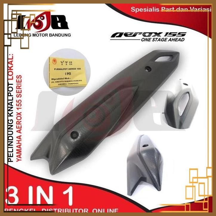 [LGM] PELINDUNG KNALPOT AEROX 155 COVER TUTUP PLASTIK HITAM TAMENG BUKAN ORI