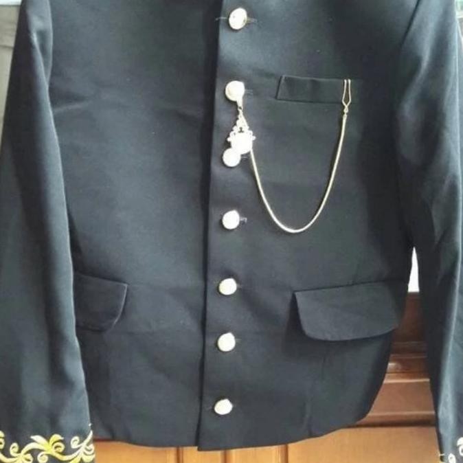 BESKAP SUNDA BORDIR KOSTUM PRIA TRADISIONAL NAN ALEGAN HITAM STANDART