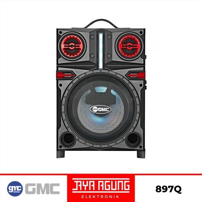 Speaker Portable Karaoke Aktif Bluetooth Fm Radio Mic Gmc 897Q 897 Q New Stok
