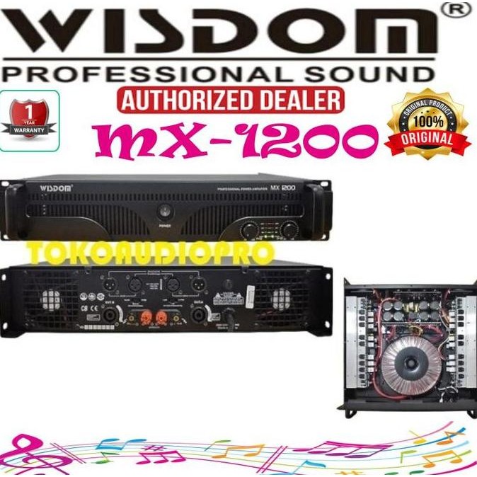 Wisdom Mx-1200 2 -Channel Power Amplifier Wisdom Mx1200 New Stok
