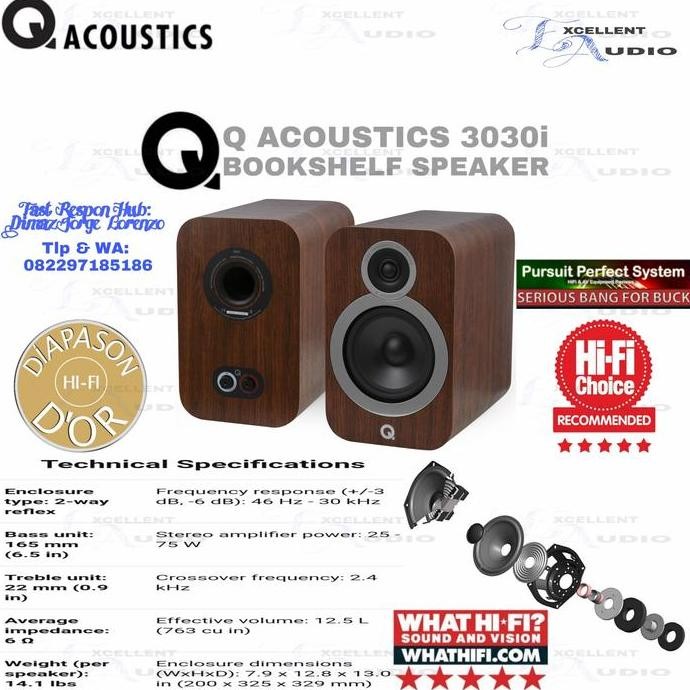 Q Acoustic 3030I Speaker Bookshelft For Home Theater Dan Music Stereo New Stok