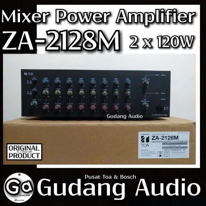 Power Mixer Amplifier Toa Za-2128M 120 Watt X 2 New Stok