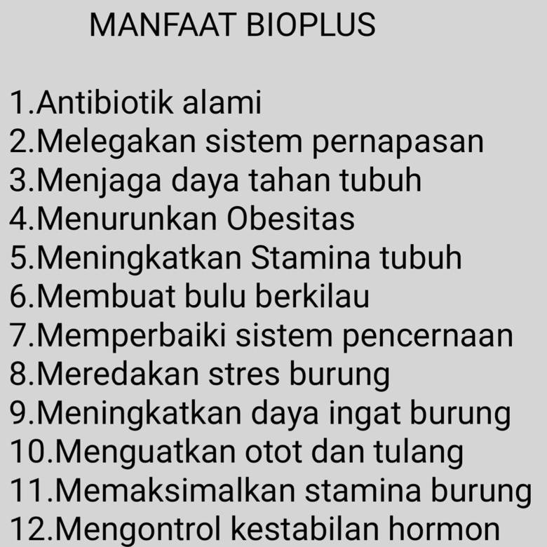 Cod Vitamin Burung Bio Plus Drk New We-53