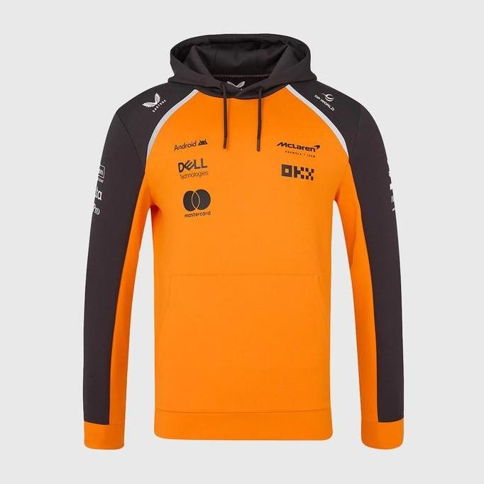 McLaren F1 2025 Team Hoodie. Jaket Hoodie Unisex Pria Wanita. Official Formula 1 Merchandise
