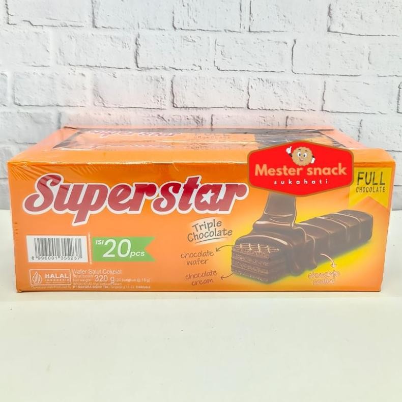 

PJ Superstar Wafer Cokelat Renyah Isi 20 Pcs