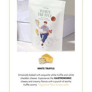 

PJ White Truffle Cheese Bites 150g - Healthy Snack by Sodachips (no MSG)