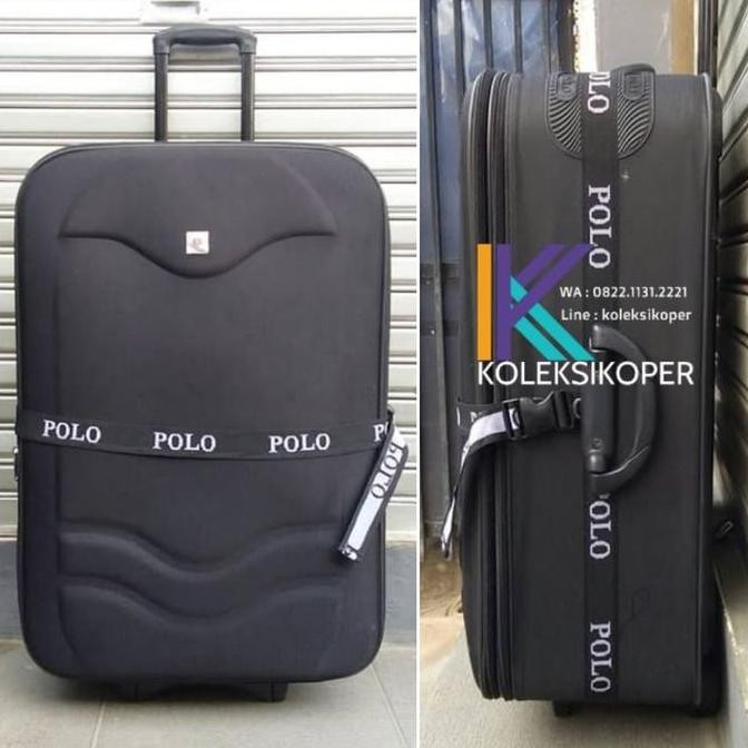 Tas Koper Kanvas Polo Classic Original Roda 2 Ukuran Besar 28 Inch