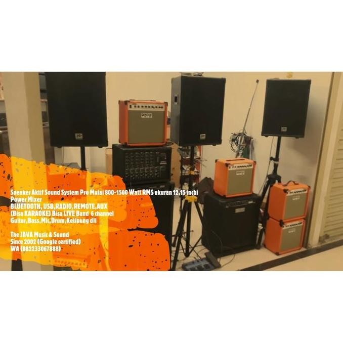 Speaker Aktif Karaoke 15 Inchi Power Mixer Bluetooth,Usb,Radio,Remote. New Stok
