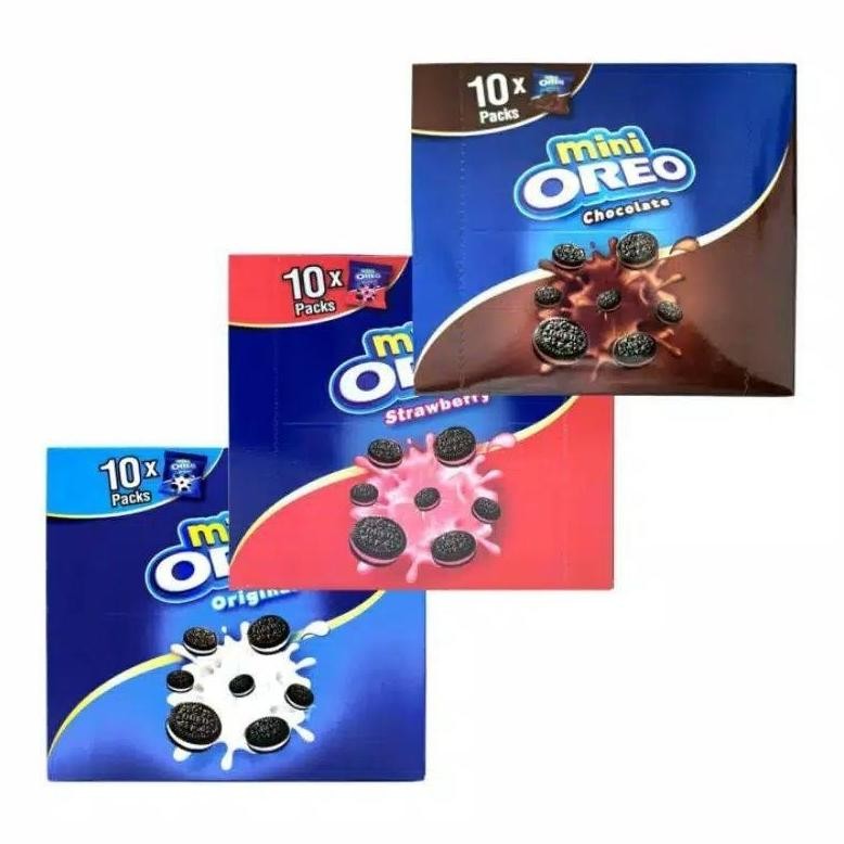 

PJ ( BERKAH ) MINI OREO Biskuit Sandwich 21gr x 10 pcs BOX Coklat Strawberry All Varian Rasa Snack Cemilan Anak