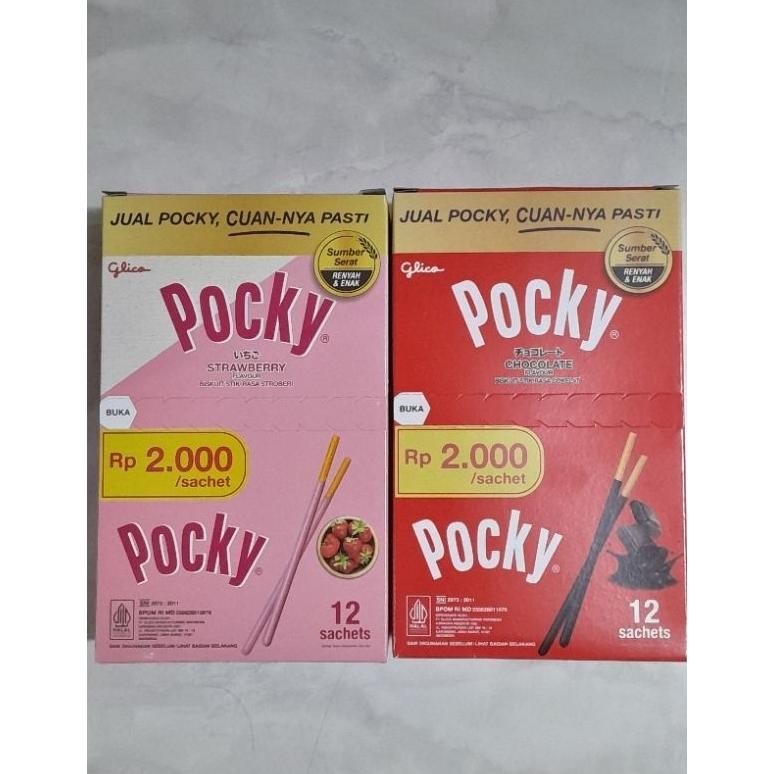 

PJ Glico Pocky Sachet Choco Stick Biscuit 144g (12gx12sachet)/Strawberry Stick Biscuit 132g(11gx12sachets)