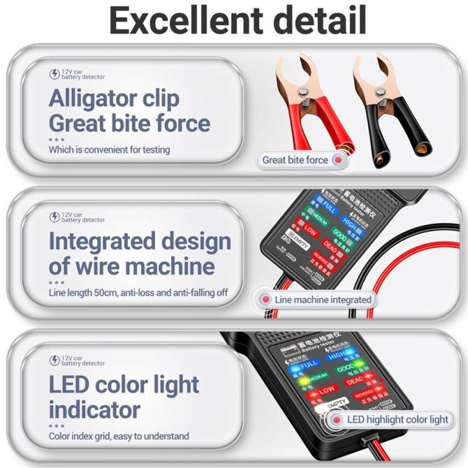 ANENG BT-171 Digital Tester Capacity Aki Mobil 12V LED Screen