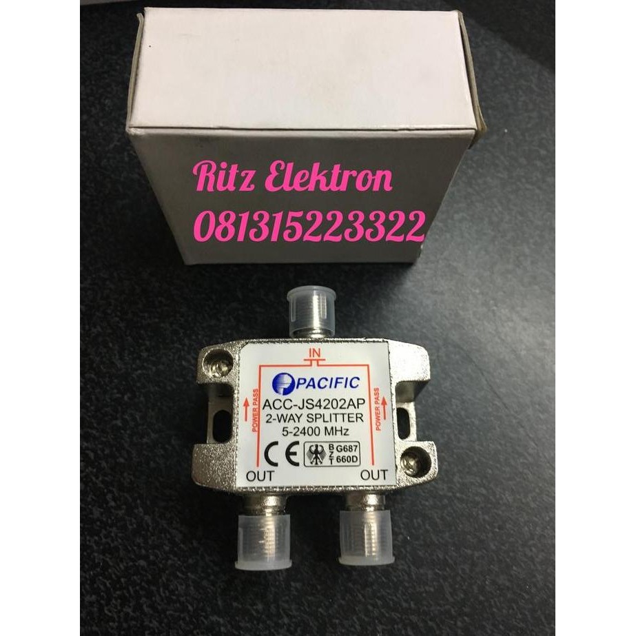 SPLITTER PACIFIC 2 WAY U/ TV/ PARABOLA