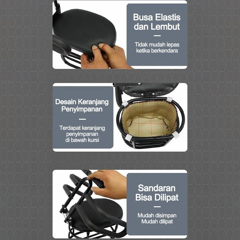 Kursi depan/kursi pengaman anak/kursi sepeda motor anak/Jok sepeda motor untuk anak usia 2-7 tahun