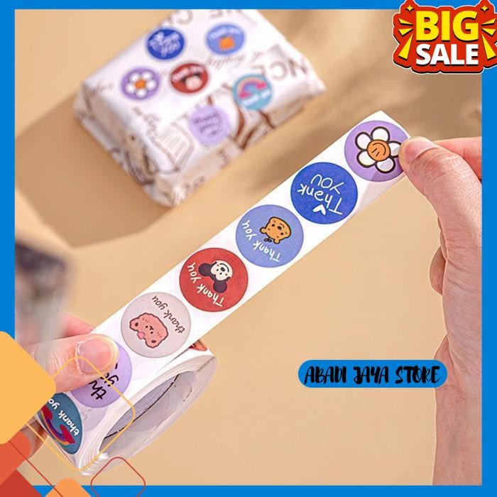

STICKER STIKER TEMPEL TEMPELAN THANK YOU TERIMA KASIH SEAL LABEL KERTAS 1 ROLL ISI 500 PCS BULAT BUNGA KUCING GELAS MAKANAN UMKM ONLINE SHOP THX TQ WARNA SELF ADHESIVE SEAL LABEL ONGKIR NOL
