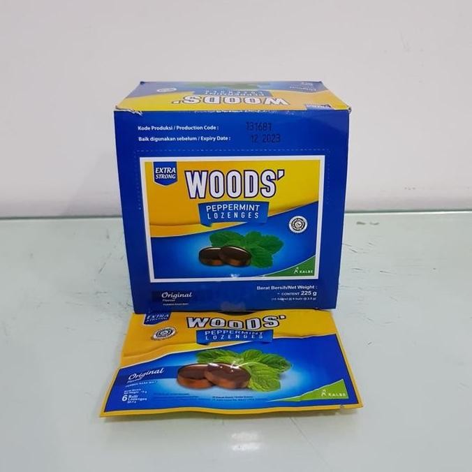 

1 Box / Pak Permen Woods Original Isi 15 Sachet