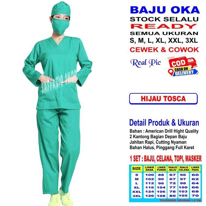 Tersedia Baju OKA, Baju Perawat / Seragam OKA, Seragam Perawat Lengan Panjang