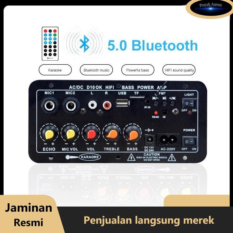 Flash SaleD100/D50Amplifier Bluetooth 5.0 Untuk 8-12 Inci Speaker AC 220V 12V 24V Kit Mobil HIFI Amp