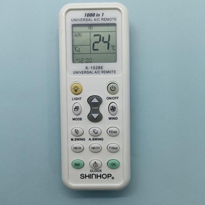 REMOTE REMOT SEMUA AC MULTI UNIVERSAL SHINHOP K-1028E