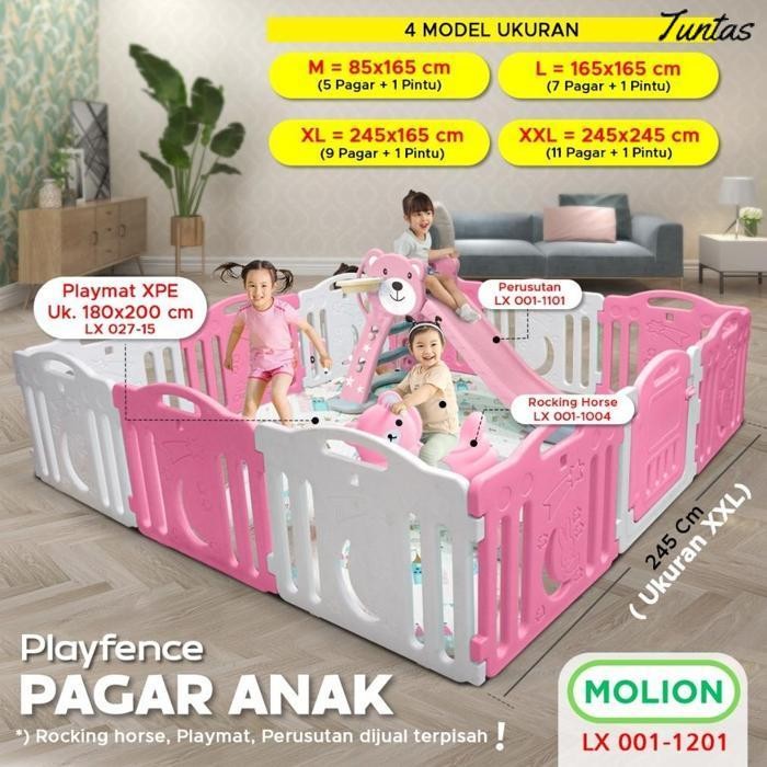 Baru Molion Pagar Anak Pagar Bayi Pagar Mainan Set Pagar Playpen Bayi Prosotan Kuda Kudaan Baby Fenc