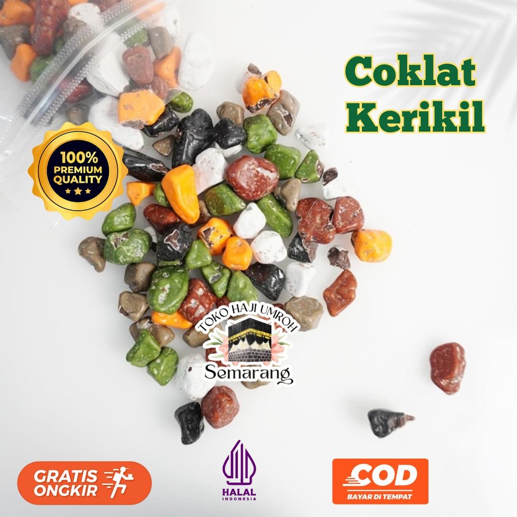 

1KG Cokelat Batu Kerikil Premium Kemasan Kaleng Original Khas Arab Makanan Oleh-Oleh Gift Haji Umroh