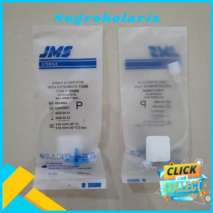 3WAY STOPCOCK WITH TUBE 10CM "JMS" TERBAIK 